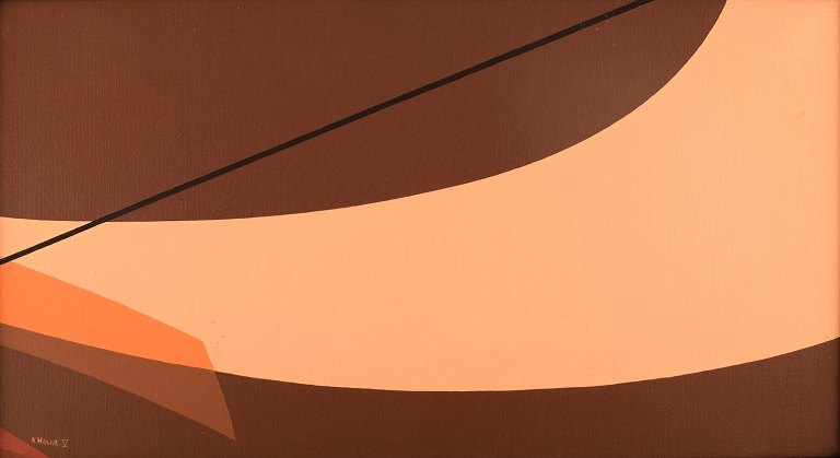 Knud Holar (b. 1934), Sweden. Oil on canvas. Abstract composition. 1960s.