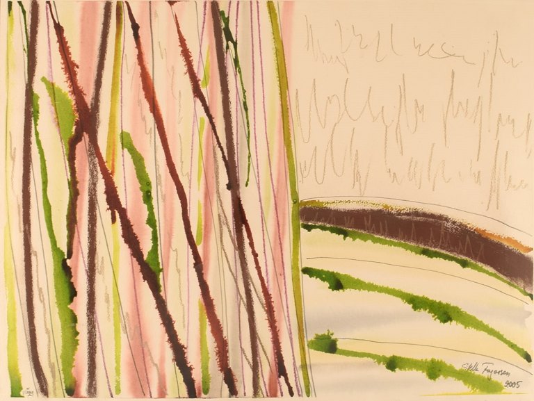 Ubekendt kunstner. Mixed media på papir. Dateret 2005.