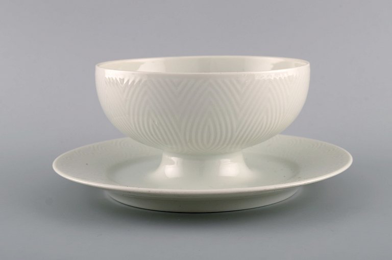 Royal Copenhagen. Salto Service, White. Sauce bowl. 1960s.