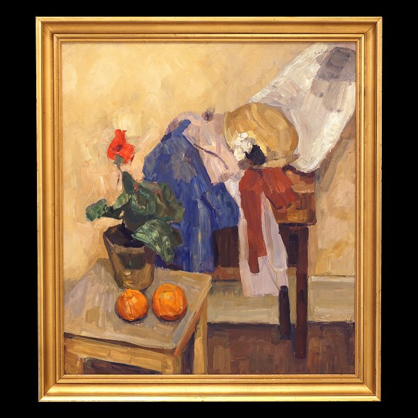 Carl Fischer, 1887-1962, oil on plate. Signed. Visible size: 79x69cm. With frame: 90x80cm