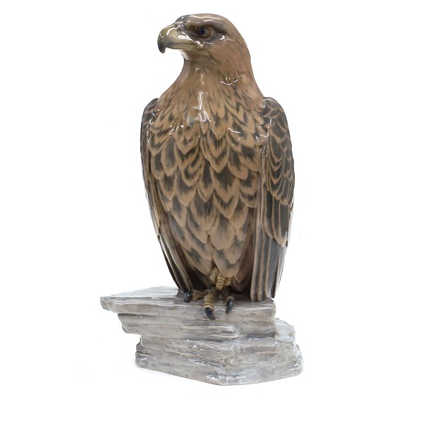 Dahl-Jensen for B&G: Stor kongeørn i porcelæn. #1795. Fejlfri, 2. sortering. H: 49cm