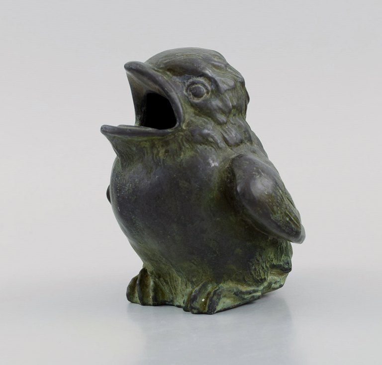 Just Andersen (1884-1943), Denmark. Bird in disko metal. Mid-20th century. Model number D2235.