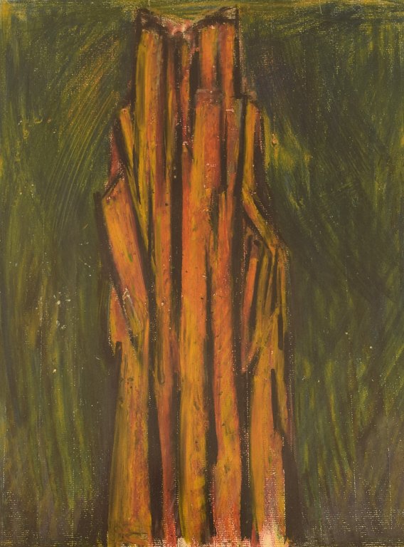 Umar Tell (1927-2007), Sweden. Mixed media on paper. 1960s / 70s.