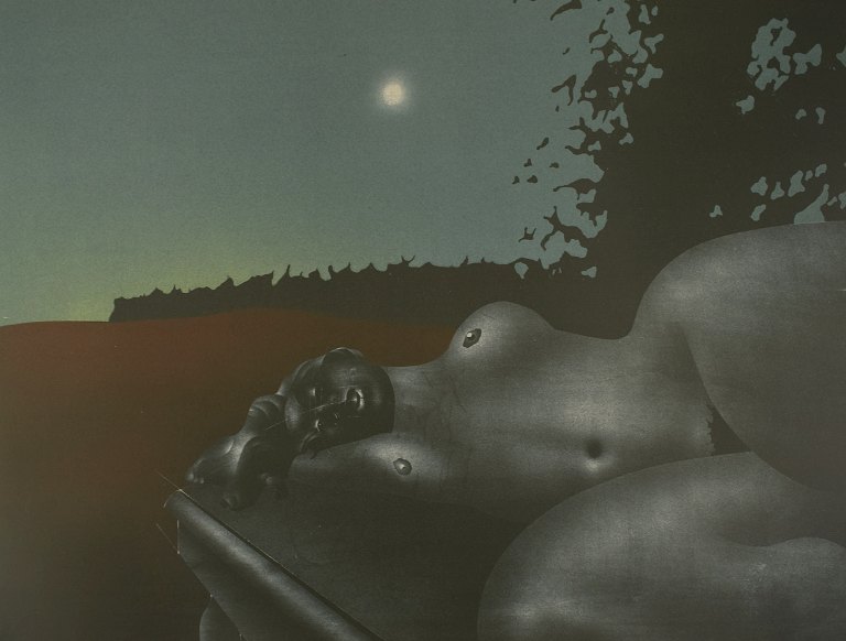 Paul Wunderlich (1927-2010), Tyskland. Erotisk farvelitografi. Nummer 111/125.