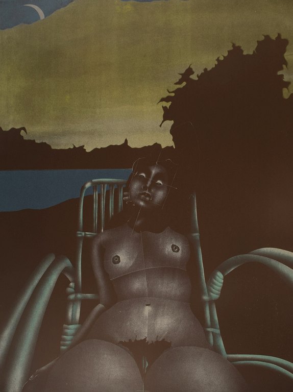 Paul Wunderlich (1927-2010), Germany. Erotic color lithograph. Number 112/125.
