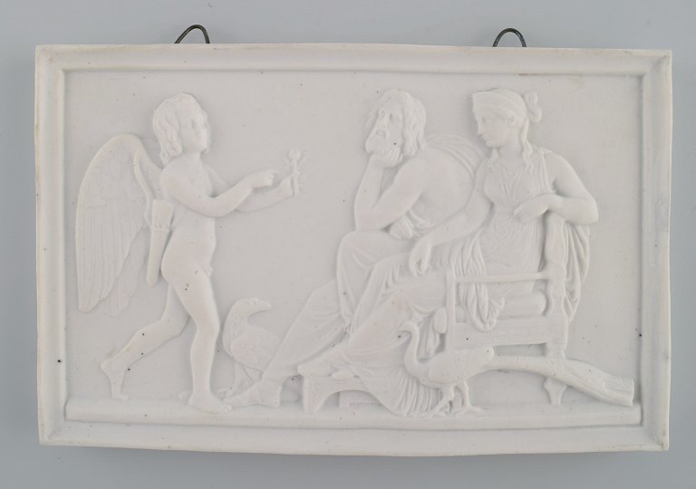 Bing and Grøndahl after Thorvaldsen. Antique biscuit wall plaque. 1870s / 80s.