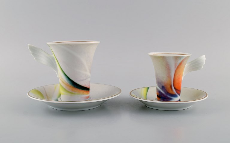 Paul Wunderlich for Rosenthal. Mythos kaffekop og mokkakop med underkopper. 1980/90