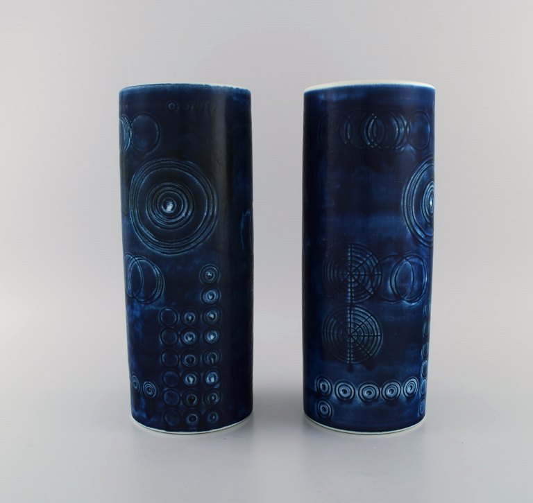 Olle Alberius for Rörstrand. To store Sarek vaser i glaseret keramik. Svensk design, 1960/70´erne.
