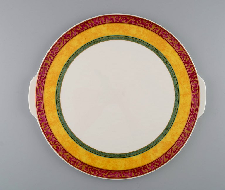Paloma Picasso for Villeroy & Boch. Large "My way" serving tray in porcelain. Colorful decoration. 1990s.
