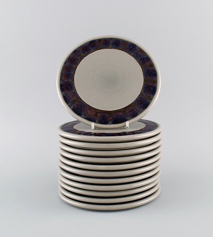 Twelve Bing & Grøndahl Mexico butter boards in glazed stoneware. Model number 950. Danish design, 1970s / 80s.