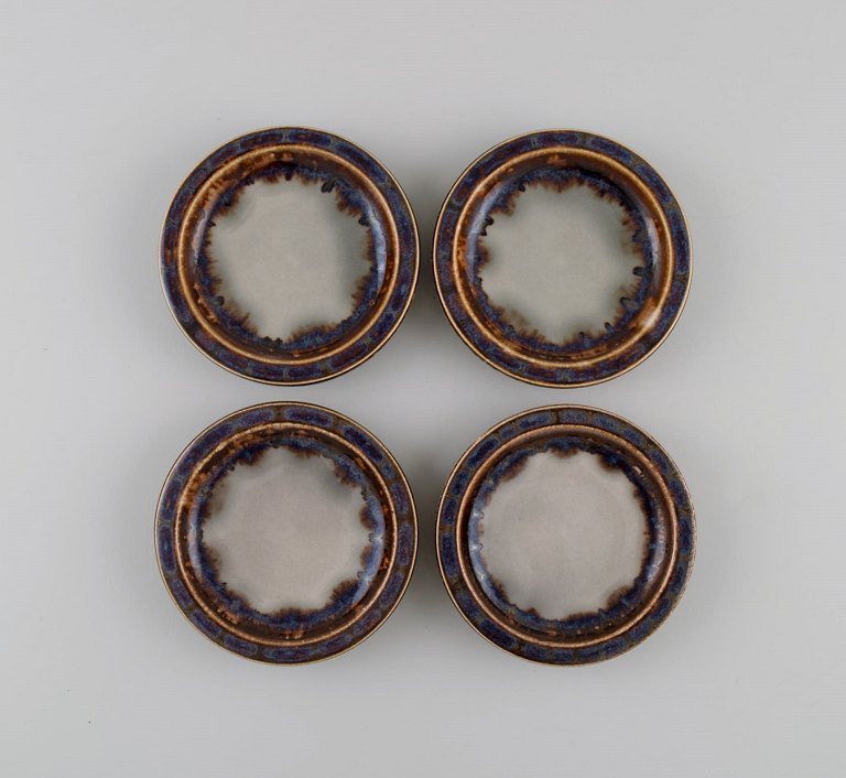 Bing & Grøndahl Mexico dinner service. Four butter pads in glazed stoneware. Model number 332. Danish design, 1970s / 80s.
