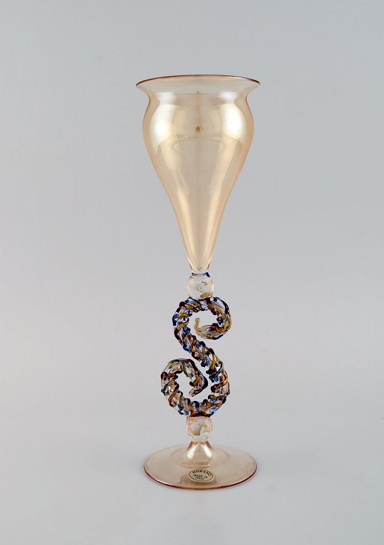 Rare Murano glass / vase in mouth blown art glass. 1960s / 70s.