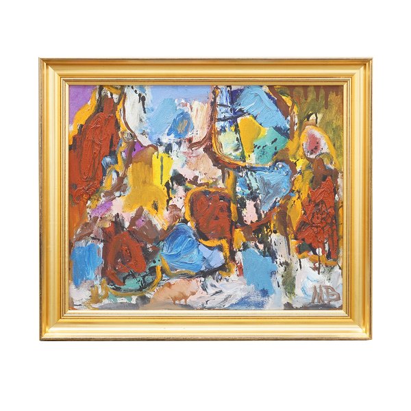 Mogens Balle, 1921-88, olie på lærred. Signeret. Lysmål: 37x45cm. Med ramme: 47x55cm