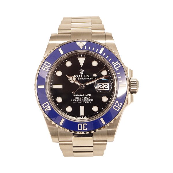 Rolex Submariner Date 126619LB "Smurf" white gold. Year: October 2021. Full set. Condition 10/10. D: 41mm