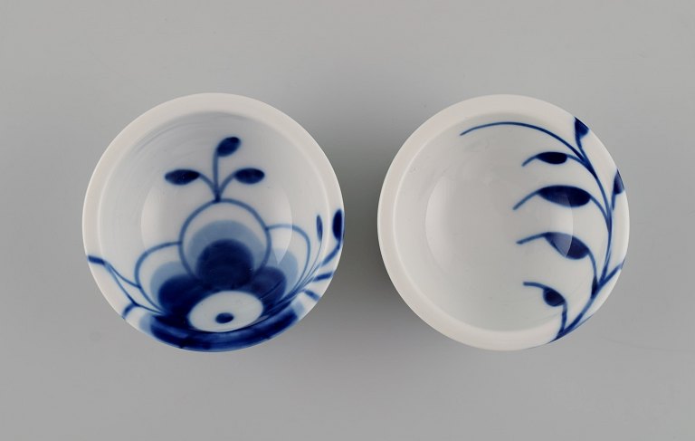 Two Royal Copenhagen Blue Fluted Mega salt cellars. 21st Century. Model number 548.