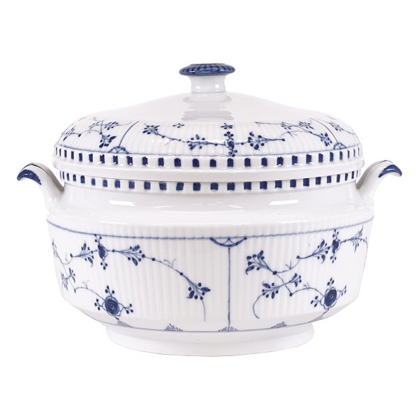 Royal Copenhagen tidlig musselmalet terrin. Fremstillet før år 1900. H: 22cm. D: 29cm