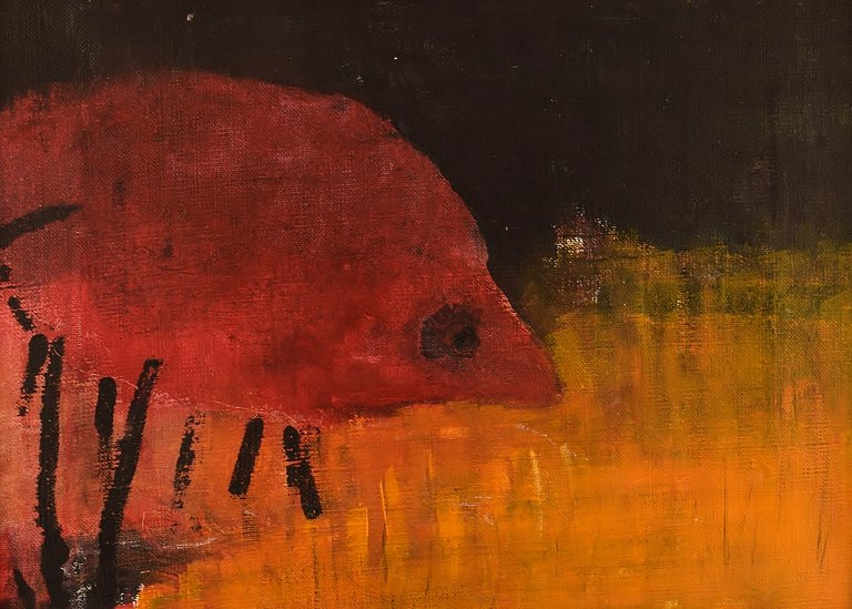 Kerstin Andersson (b. 1957), listed Swedish artist. Oil on canvas. Dated 1995.