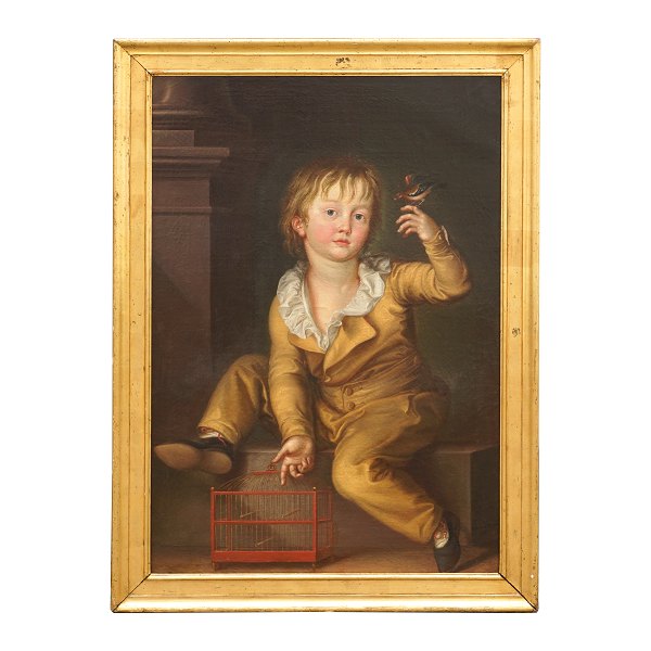 Early 18th century painting by Carl Probsthayn, Denmark. Signed and dated 1803. Visible size: 92x63cm. With frame: 107x78cm