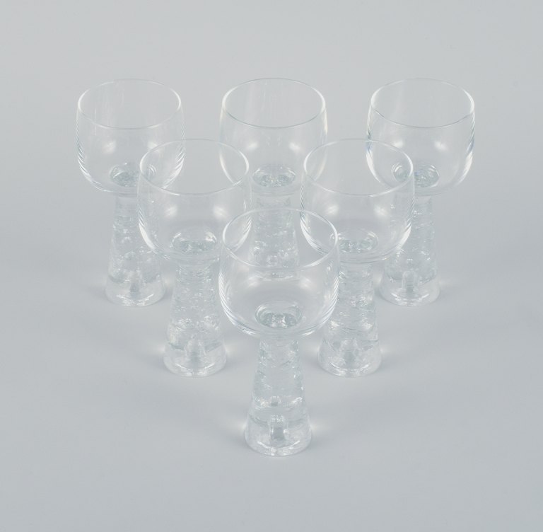 Design Timo Sarpaneva for Iittala Nuutajärvi Vintage Archipelago likør glas, sæt på seks glas.Finsk design 1960/70