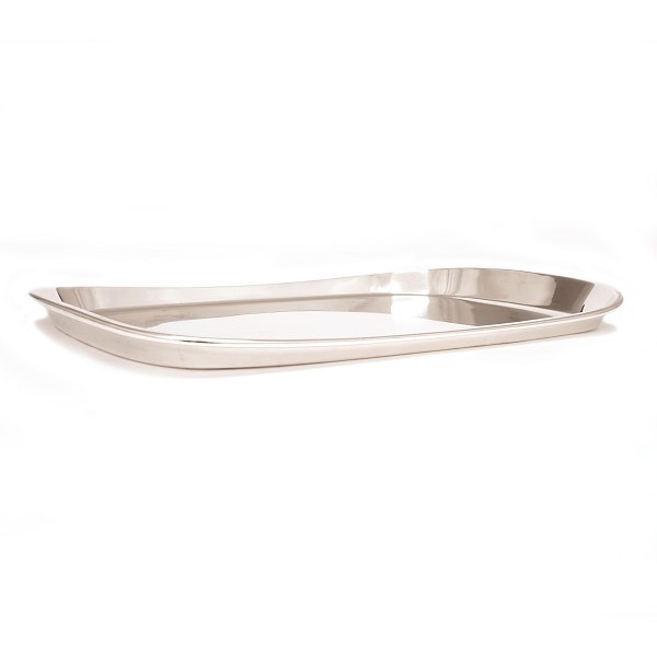 Silver plate by Ibi Trier Mørch for A. Michelsen, Copenhagen. Signed and dated 1971. Size: 46x32cm. W: 2.096gr