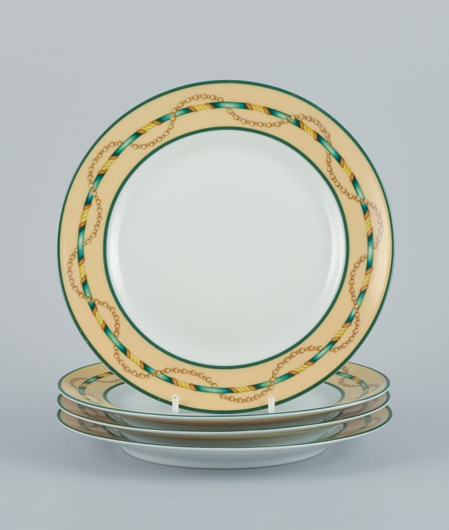 Giacomo Passera for Porcelaine de Paris - ”Les voyages de Bougainville”.Et sæt på fire tallerkner.