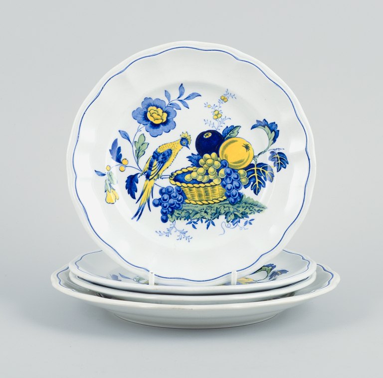 Copeland Spode, England, Bluebird.Four faience plates.