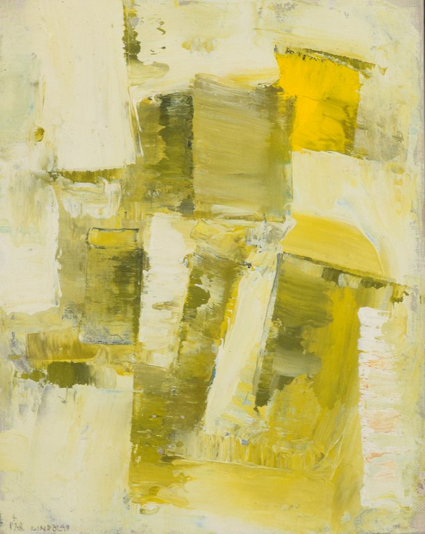 Pär Lindblad (1907-1981), svensk kunstner.Abstrakt komposition.