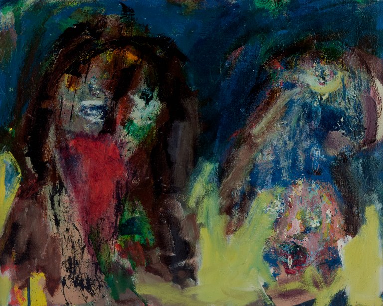 Leif Ottar, dansk kunstner.”Indre fasthed giver ydre mildhed”.Abstrakt komposition.