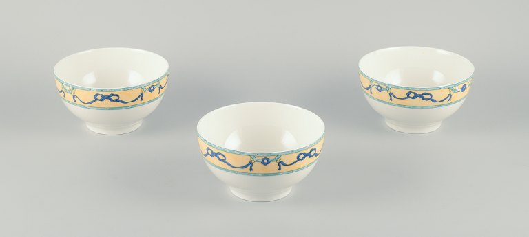 Villeroy & Boch, Luxembourg, set of three "Castellina" porcelain bowls.Late 20th century.