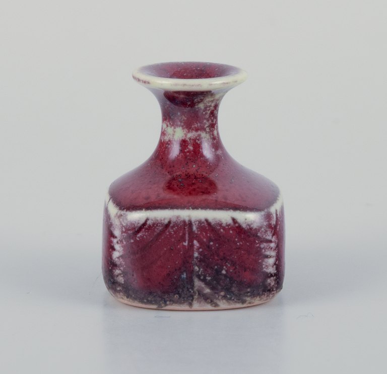 Stig Lindberg (1916-1982), Gustavsberg - Studio Hand, miniature vase in Aniara glaze.