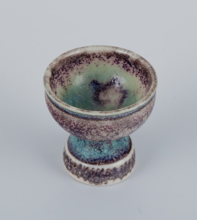 Stig Lindberg (1916-1982), Gustavsberg - Studio Hand, miniature vase in Aniara glaze.