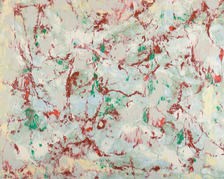 Birger Bia Peterson (1916-1997), Swedish artist. Oil on canvas.Abstract composition.