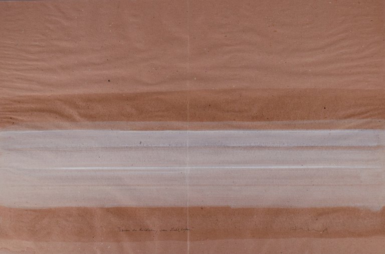 Edgar Hofschen (født 1941), tysk kunstner.Akvarel på papir. Abstrakt komposition.