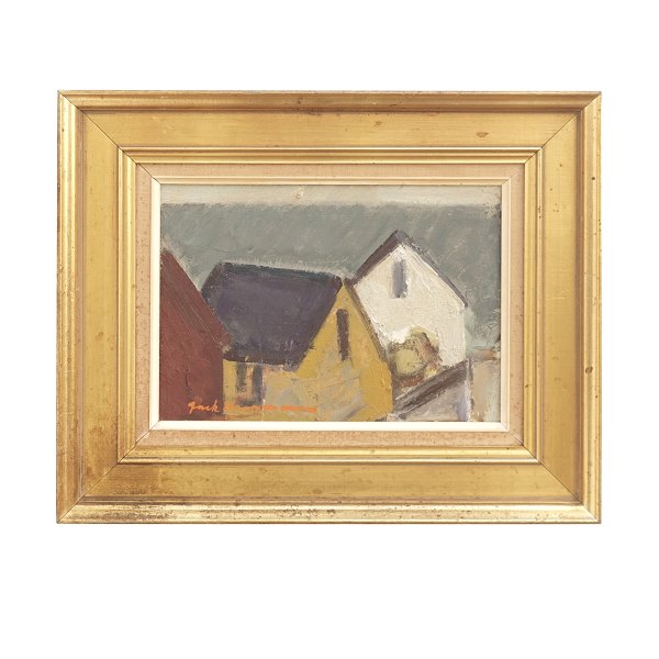 Jack Kampmann, 1914-89, oil on canvas with a motive form the Faroe Islands. Signed. Visible size: 23x32cm. With frame: 41x50cm