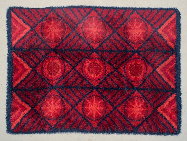 Marianne Richter, Sweden. Large rya carpet.Modernist design.