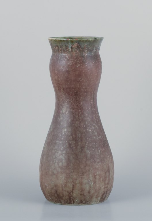 Patrick Nordström for Royal Copenhagen. Large unique ceramic vase in eggshell glaze.