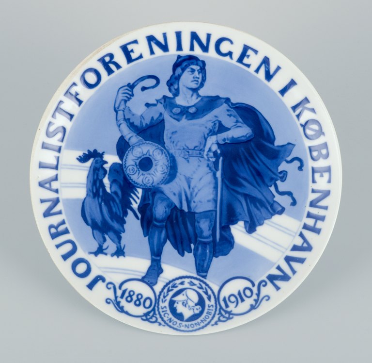Bing & Grøndahl, rare anniversary plate "Journalistforeningen i København 1880-1910".