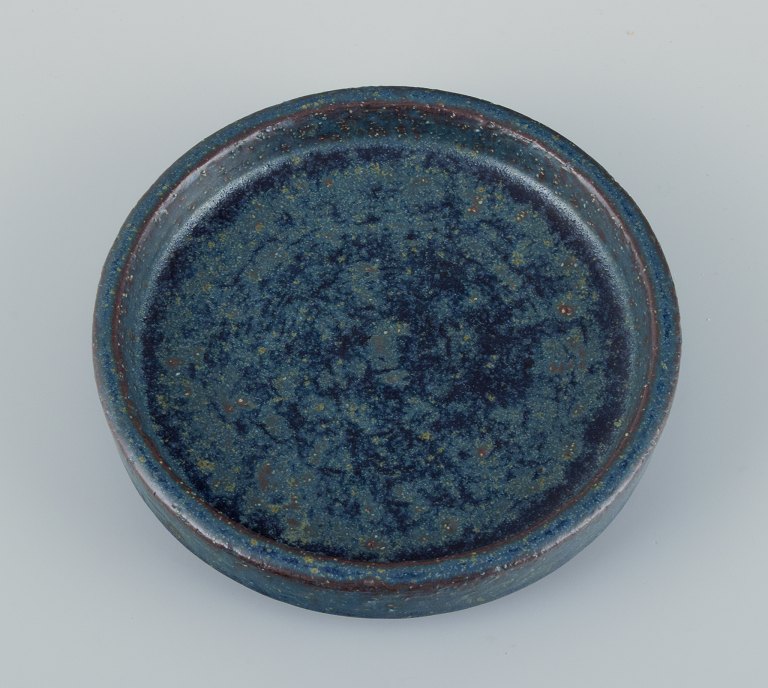 Per Linnemann-Schmidt for Palshus, Denmark.Ceramic bowl with blue glaze.