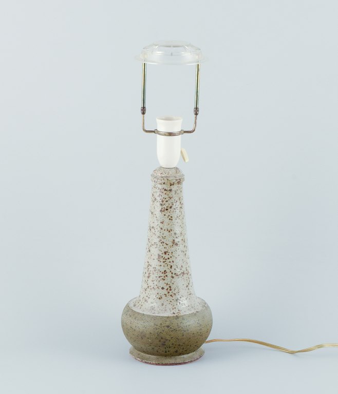 Nils Kähler for Kähler, ceramic table lamp.Glaze in earthy tones.