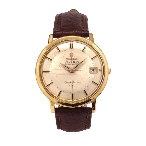 Omega Constellation. Automatic 18kt gold. Ref. 168004/14 SC-62.Caliber 561.Circa 1963.D: 36mm