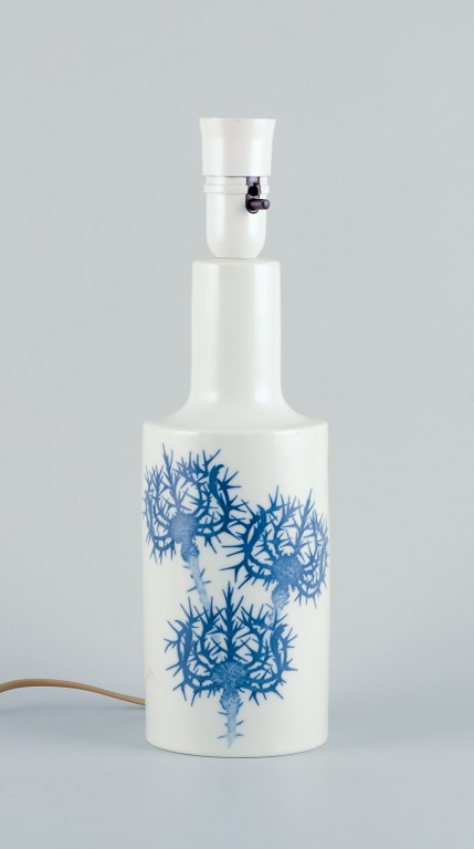 Royal Copenhagen for Fog & Mørup, Denmark.Table lamp in porcelain with a thistle motif.