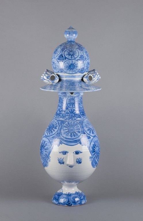 Bjørn Wiinblad Bjørn Wiinblad (1918-2006). Colossal, two-part jug-shaped vase made of ceramic, modeled in the form of a woman
