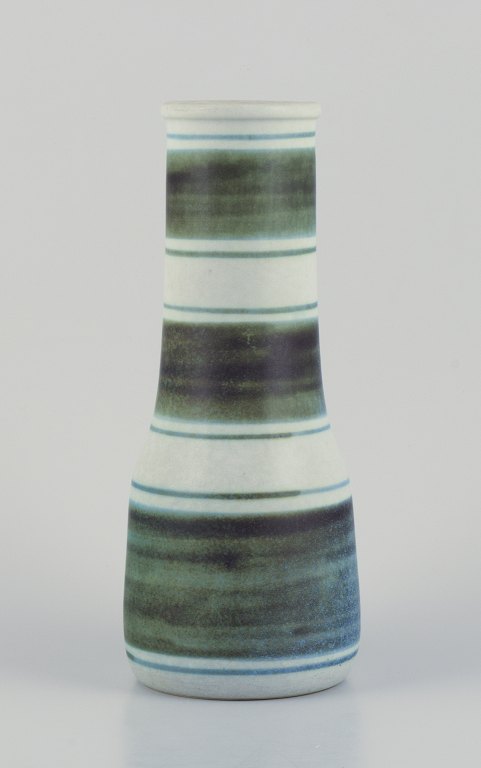Gunnar Nylund (1904-1997) for Rörstrand, Sweden."Banderillo" vase with beautiful green-toned glaze.