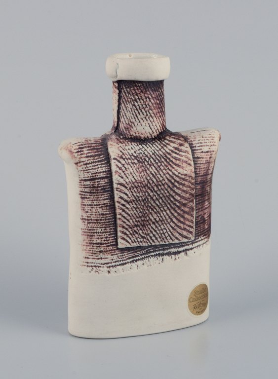 Suzanne Öhlén (f. 1953) for Rörstrand. Porcelænsvase med glasur i brune og hvide nuancer.