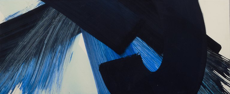 Monique Orsini (1937), French artist. Mixed media on paper.Abstract composition.