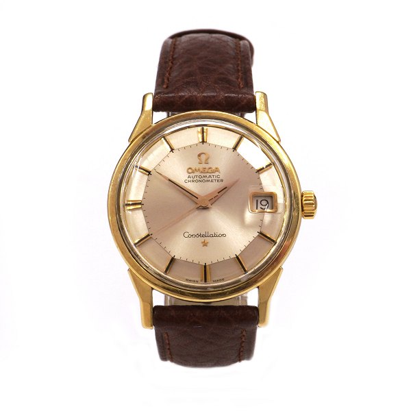 Omega Constellation Pie Pan ref. 14902 SC 61  gilt. Circa 1962. Caliber 561. D: 36mm
