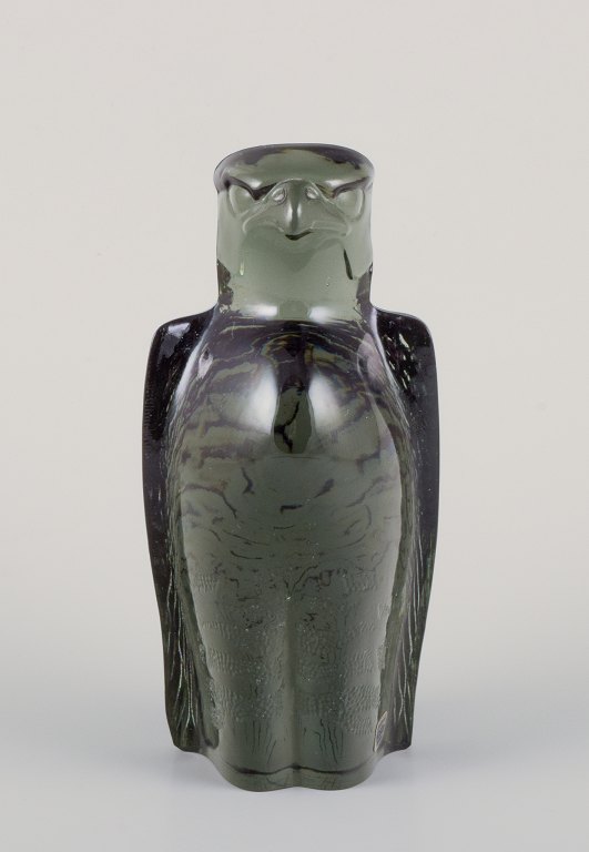 Paul Hoff for Kosta Boda.Falcon in smoked glass.