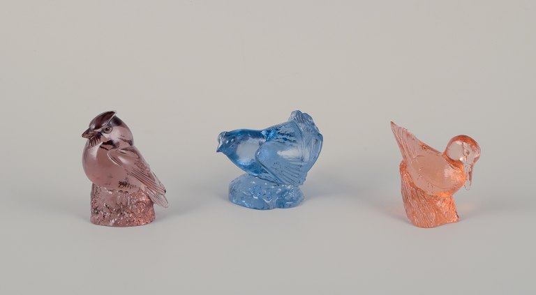 Paul Hoff for Kosta Boda / Svenskt Glas, three figurines in art glass.WWF.
