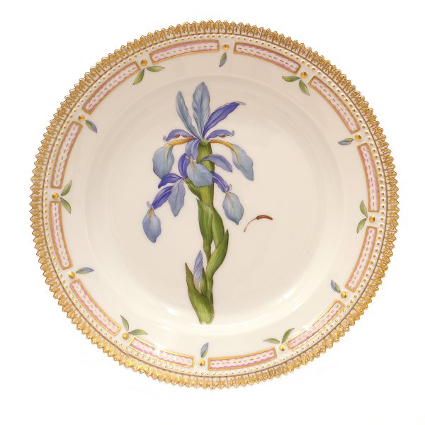 Flora Danica frokosttallerken 3550. Royal Copenhagen frokosttallerken 3550. "Iris spuria L.". D: 22cm