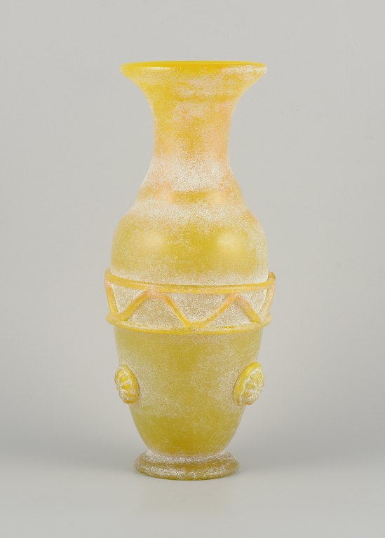 Vittorio Rigattieri for Seguso/Murano, Italien. Stor kunstglasvase i klassisk stil.